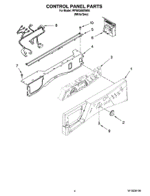 03 - Control Panel Parts parts for Whirlpool Washer WFW8300SW05 from AppliancePartsPros.com