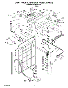 02 - Controls And Rear Panel Parts parts for Whirlpool Washer 1CWTW57ESVW0 from AppliancePartsPros.com