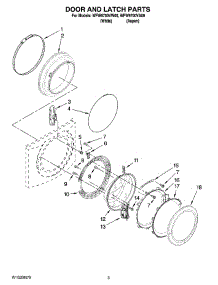 02 - Door And Latch Parts parts for Whirlpool Washer WFW9700VA00 from AppliancePartsPros.com