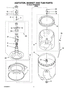 03 - Agitator, Basket And Tub Parts parts for Whirlpool Washer WTW5200VQ2 from AppliancePartsPros.com
