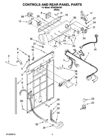 02 - Controls And Rear Panel Parts parts for Whirlpool Washer WTW5300VW2 from AppliancePartsPros.com