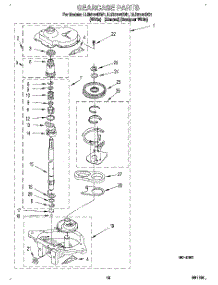 10 - Gearcase parts for Whirlpool Washer LLR6144BN1 from AppliancePartsPros.com