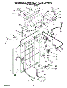 02 - Controls And Rear Panel Parts parts for Whirlpool Washer WTW5300VW1 from AppliancePartsPros.com