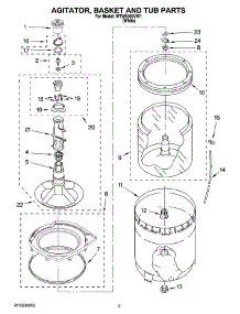 03 - Agitator, Basket And Tub Parts parts for Whirlpool Washer WTW5300VW1 from AppliancePartsPros.com