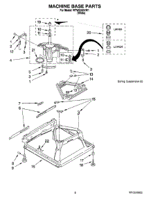 05 - Machine Base Parts parts for Whirlpool Washer WTW5300VW1 from AppliancePartsPros.com