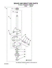07 - Brake And Drive Tube Parts parts for Whirlpool Washer WTW5790SQ2 from AppliancePartsPros.com