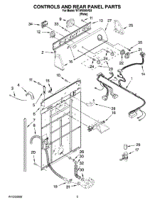 02 - Controls And Rear Panel Parts parts for Whirlpool Washer WTW5590VQ1 from AppliancePartsPros.com