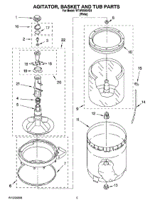 03 - Agitator, Basket And Tub Parts parts for Whirlpool Washer WTW5590VQ1 from AppliancePartsPros.com