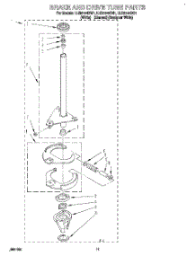 09 - Brake And Drive Tube parts for Whirlpool Washer LLR6144BQ1 from AppliancePartsPros.com