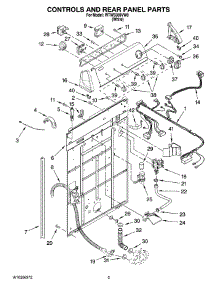 02 - Controls And Rear Panel Parts parts for Whirlpool Washer WTW5300VW0 from AppliancePartsPros.com