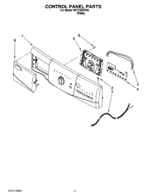 02 - Control Panel Parts parts for Whirlpool Washer WFC7500VW0 from AppliancePartsPros.com