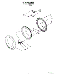 03 - Door Parts parts for Whirlpool Washer WFC7500VW0 from AppliancePartsPros.com