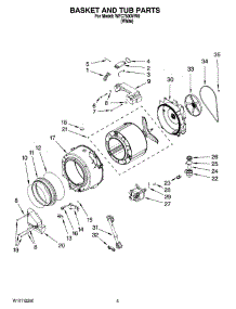 04 - Basket And Tub Parts parts for Whirlpool Washer WFC7500VW0 from AppliancePartsPros.com