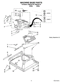 07 - Machine Base Parts parts for Whirlpool Washer CAM2752TQ2 from AppliancePartsPros.com