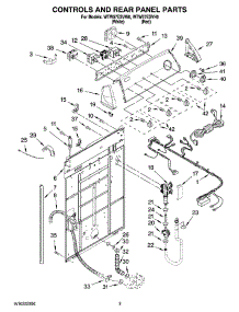 02 - Controls And Rear Panel Parts parts for Whirlpool Washer WTW57ESVW0 from AppliancePartsPros.com