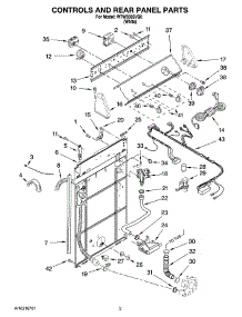 02 - Controls And Rear Panel Parts parts for Whirlpool Washer WTW5505VQ0 from AppliancePartsPros.com