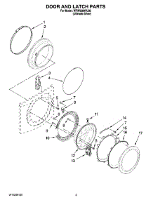 02 - Door And Latch Parts parts for Whirlpool Washer WFW9300VU02 from AppliancePartsPros.com
