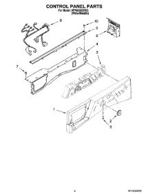 03 - Control Panel Parts parts for Whirlpool Washer WFW8500SR03 from AppliancePartsPros.com