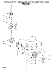 05 - Brake, Clutch, Gearcase, Motor & Pump parts for Whirlpool Washer LLR9245BQ1 from AppliancePartsPros.com
