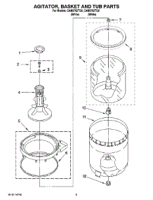 05 - Agitator, Basket And Tub Parts parts for Whirlpool Washer CAM2762TQ2 from AppliancePartsPros.com