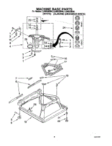 06 - Machine Base parts for Whirlpool Washer LLR8233BW0 from AppliancePartsPros.com