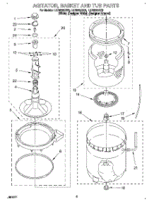 03 - Agitator, Basket And Tub parts for Whirlpool Washer LLR8233DQ0 from AppliancePartsPros.com