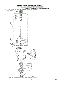 08 - Brake And Drive Tube parts for Whirlpool Washer LLR8233BW0 from AppliancePartsPros.com