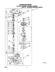 09 - Gearcase parts for Whirlpool Washer LLR8233BW0 from AppliancePartsPros.com