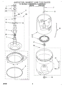 03 - Agitator, Basket And Tub parts for Whirlpool Washer LLR8245BW0 from AppliancePartsPros.com