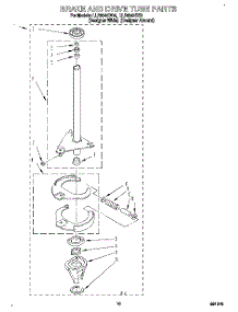 08 - Brake And Drive Tube parts for Whirlpool Washer LLR8245DZ0 from AppliancePartsPros.com