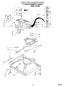 06 - Machine Base parts for Whirlpool Washer LLR8245BN1 from AppliancePartsPros.com