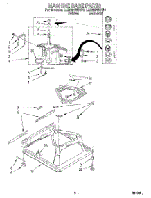 06 - Machine Base parts for Whirlpool Washer LLR8245BN0 from AppliancePartsPros.com
