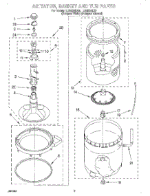 03 - Agitator, Basket And Tub parts for Whirlpool Washer LLR8233EZ0 from AppliancePartsPros.com