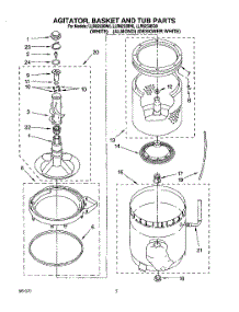03 - Agitator, Basket, And Tub parts for Whirlpool Washer LLR8233BQ0 from AppliancePartsPros.com