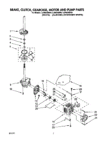05 - Brake, Clutch, Gearcase, Motor & Pump parts for Whirlpool Washer LLR8233BQ0 from AppliancePartsPros.com