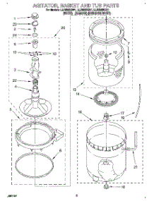 03 - Agitator, Basket And Tub parts for Whirlpool Washer LLR8233BN1 from AppliancePartsPros.com