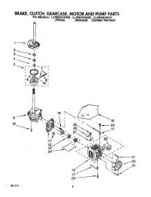 06 - Brake, Clutch, Gearcase, Motor And Pump parts for Whirlpool Washer LLR8245AW0 from AppliancePartsPros.com