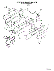 03 - Control Panel Parts parts for Whirlpool Washer CHW9900VQ0 from AppliancePartsPros.com