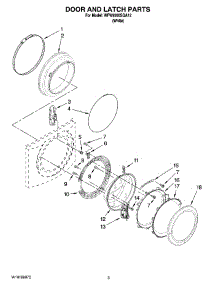 02 - Door And Latch Parts parts for Whirlpool Washer WFW9200SQA12 from AppliancePartsPros.com