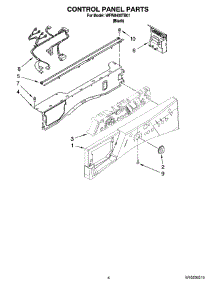 03 - Control Panel Parts parts for Whirlpool Washer WFW8400TB01 from AppliancePartsPros.com