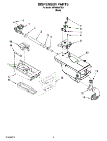 04 - Dispenser Parts parts for Whirlpool Washer WFW8400TB01 from AppliancePartsPros.com