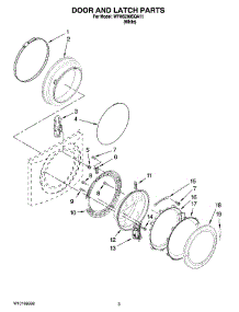 02 - Door And Latch Parts parts for Whirlpool Washer WFW9200SQA11 from AppliancePartsPros.com