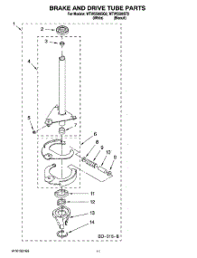 07 - Brake And Drive Tube Parts parts for Whirlpool Washer WTW5500ST2 from AppliancePartsPros.com