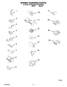 06 - Wiring Harness Parts parts for Whirlpool Washer WTW5500SQ2 from AppliancePartsPros.com