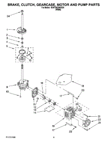 04 - Brake, Clutch, Gearcase, Motor And Pump Parts parts for Whirlpool Washer 1DWTW5205SQ1 from AppliancePartsPros.com