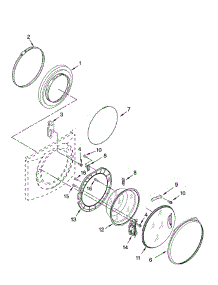 Door And Latch parts for Whirlpool Washer WFW8300SW00 from AppliancePartsPros.com