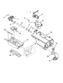 Dispenser parts for Whirlpool Washer WFW8300SW00 from AppliancePartsPros.com