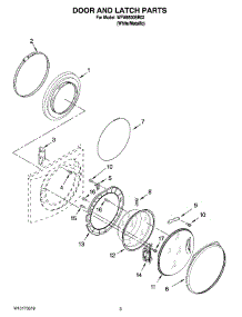 02 - Door And Latch Parts parts for Whirlpool Washer WFW8500SR02 from AppliancePartsPros.com