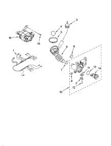 Pump And Motor parts for Whirlpool Washer WFW8300SW01 from AppliancePartsPros.com