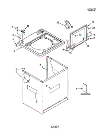 Top And Cabinet parts for Whirlpool Washer LSQ9560PW2 from AppliancePartsPros.com